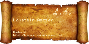 Lobstein Aszter névjegykártya